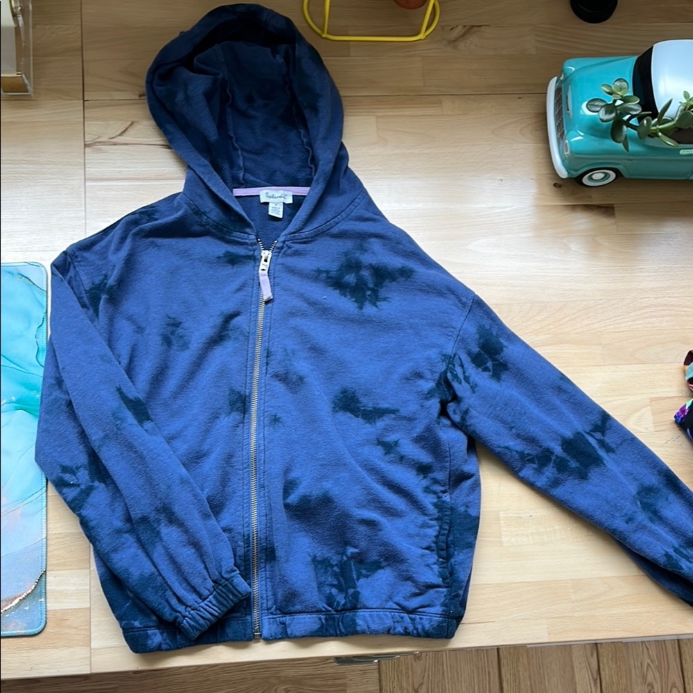 Kids Blue Tie-Dye Hoodie